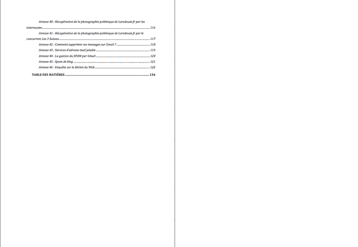 Table des matières, page 4