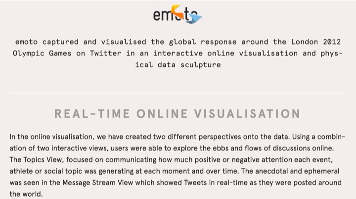 Emoto Project va de la data vizualisation à la performance offline