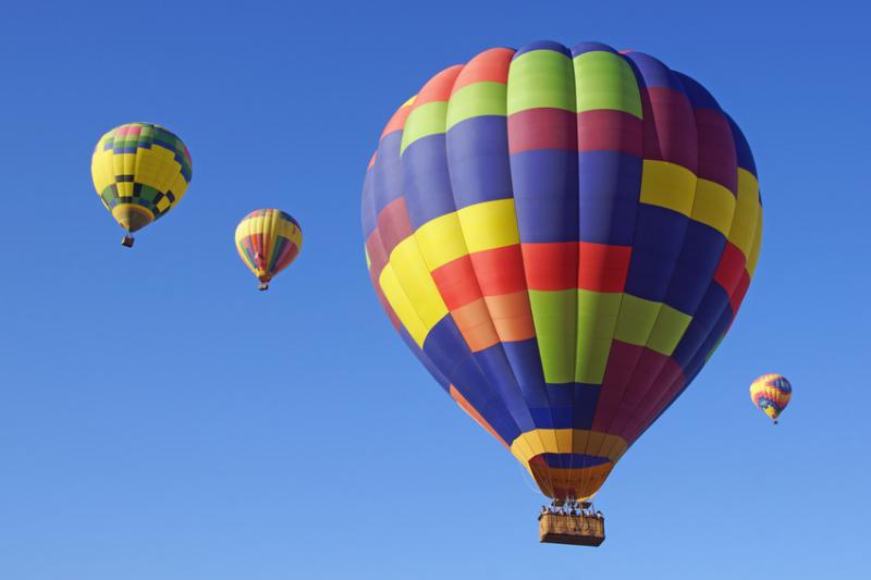 Hot Air Balloons Float over California