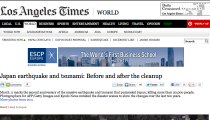 Des photos interactives dans Los Angeles Times pour les 1 an du tsunami japonais