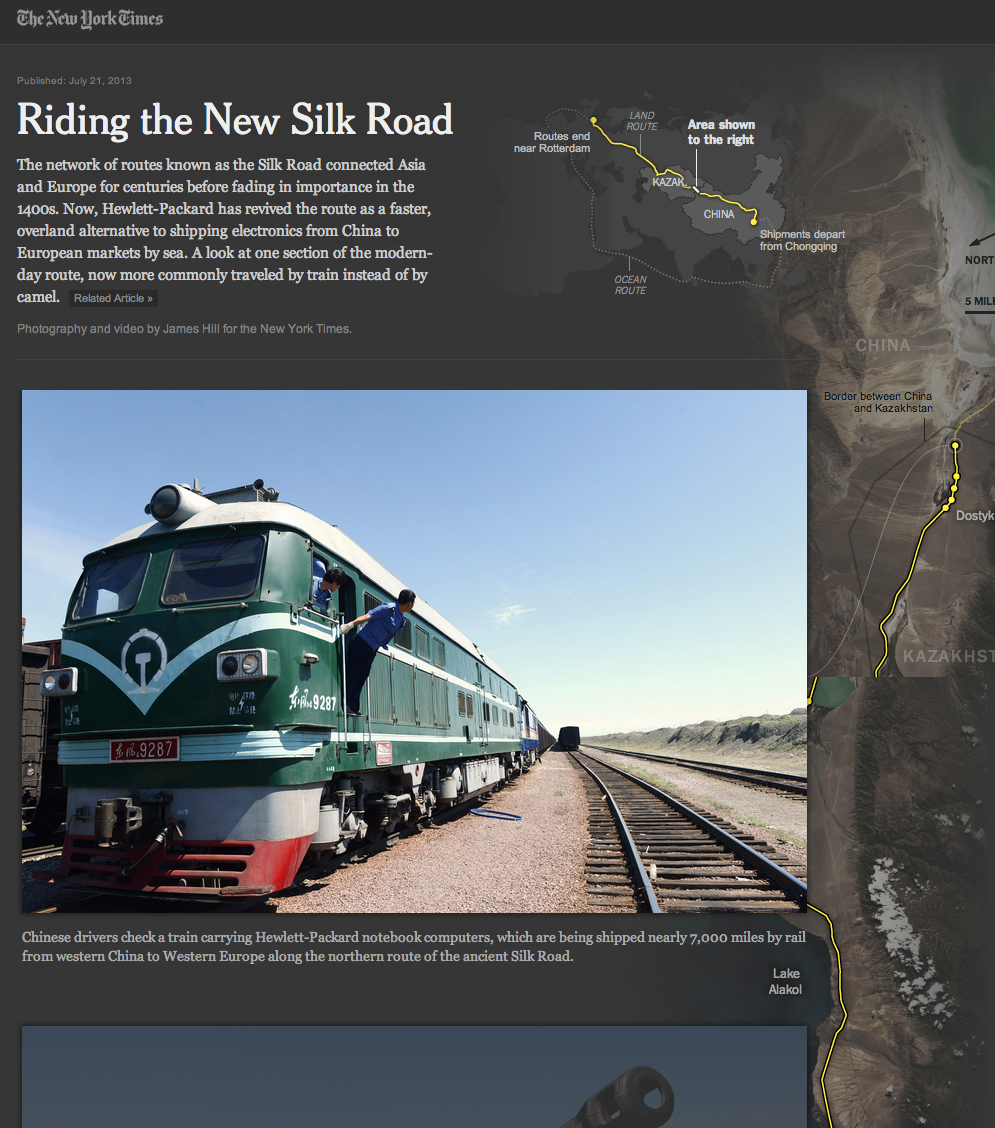 Riding the New Silk Road par le NY Times