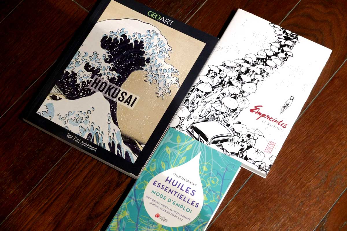Huiles essentielles, Hokusai, et Li Kunwu, les lectures de février